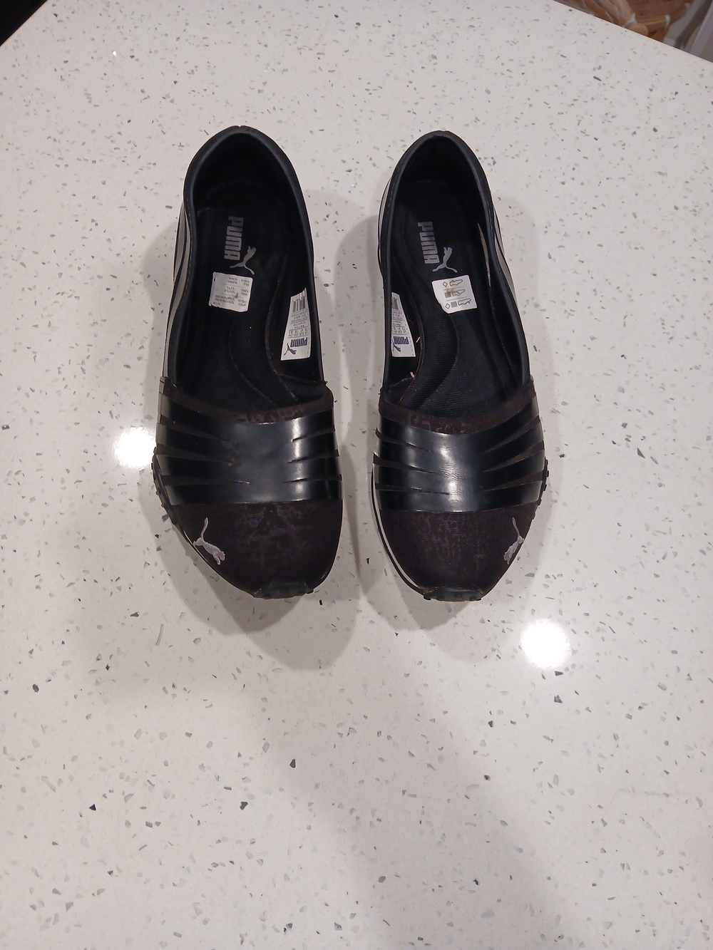 Puma Asha Alt 2 Shine Women Walking Ballet Flat Size 10 Black Synthetic Mesh